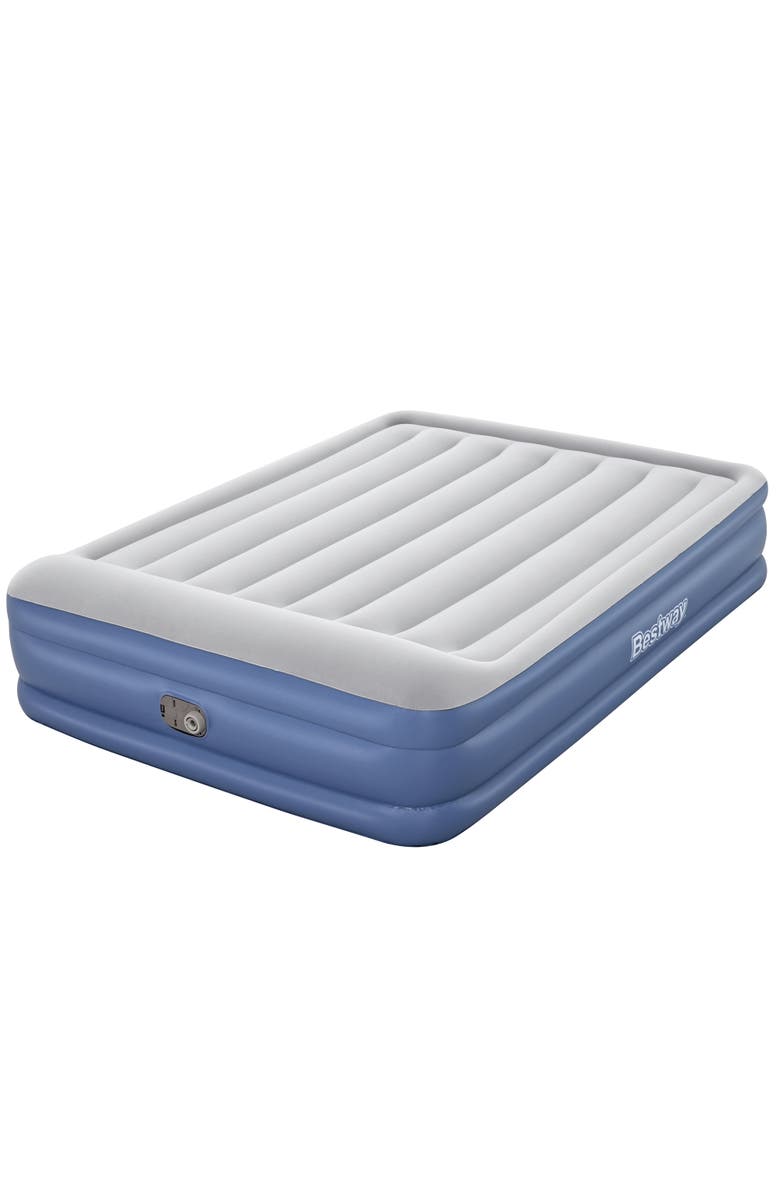 Bestway Tritech 18" Queen Air Mattress with Built-in AC Pump & Antimicrobial Coating, Main, color, Multicolored
