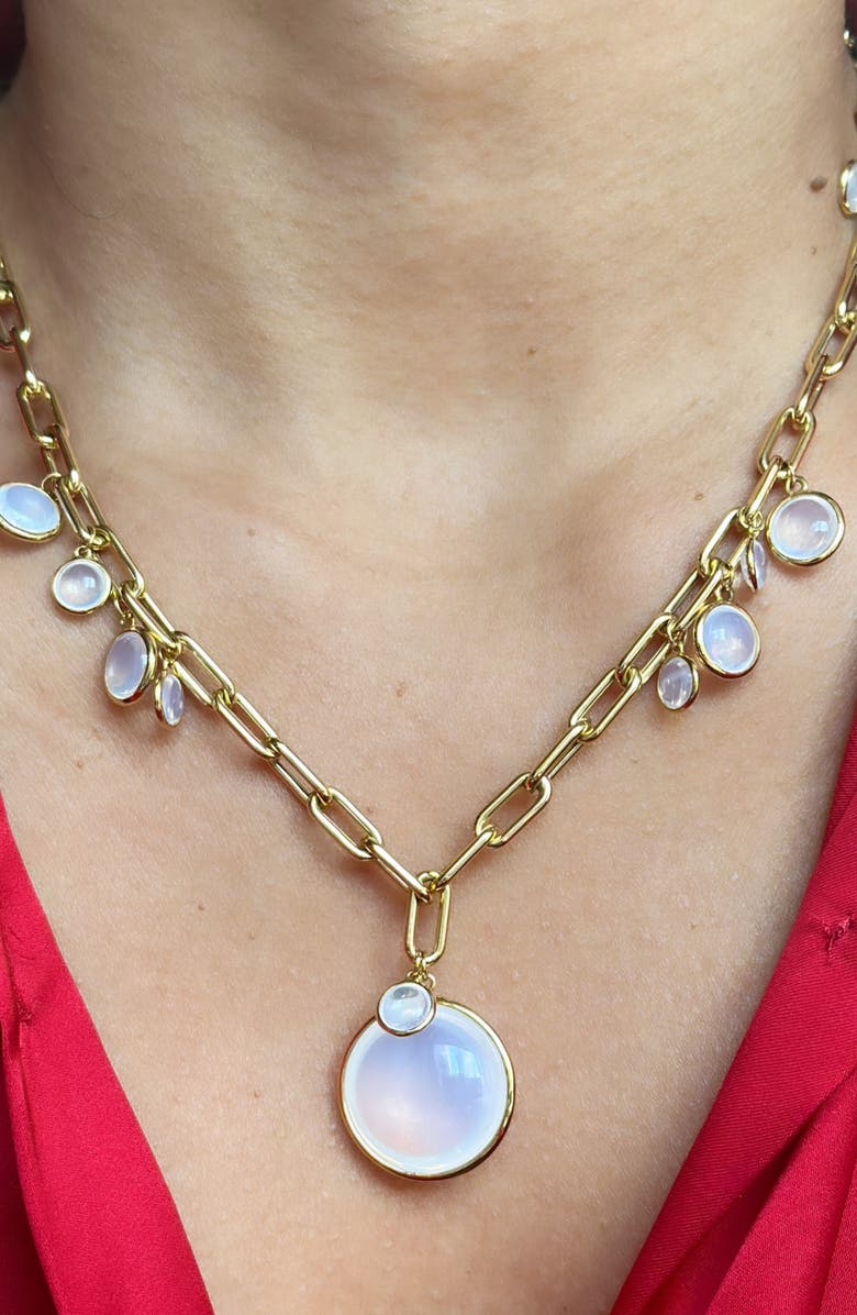 GOSHWARA Mischief Disc Pendant Necklace, Alternate, color, White