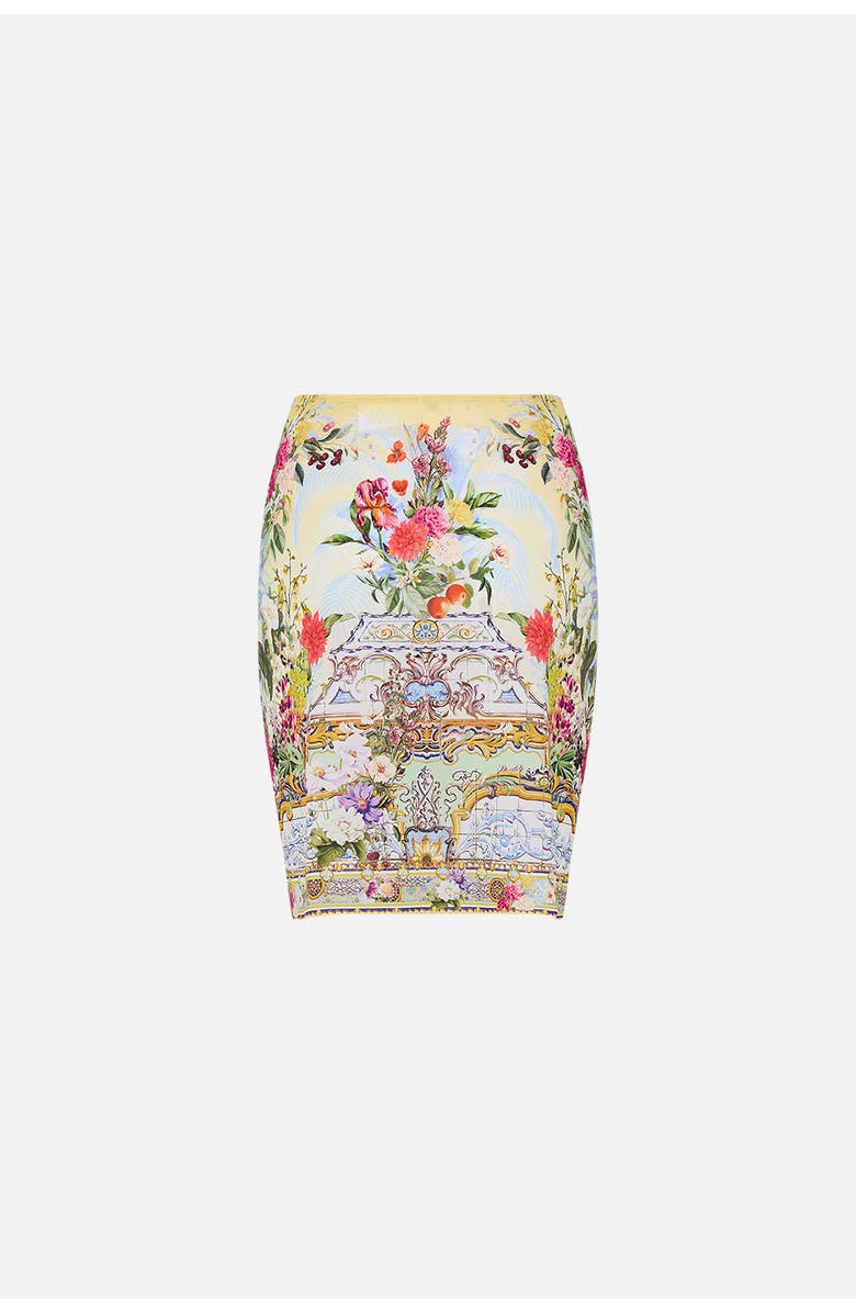 Camilla Layered Short Sarong With Tie Front Flor Fantastica, Alternate, color, Flor Fantastica