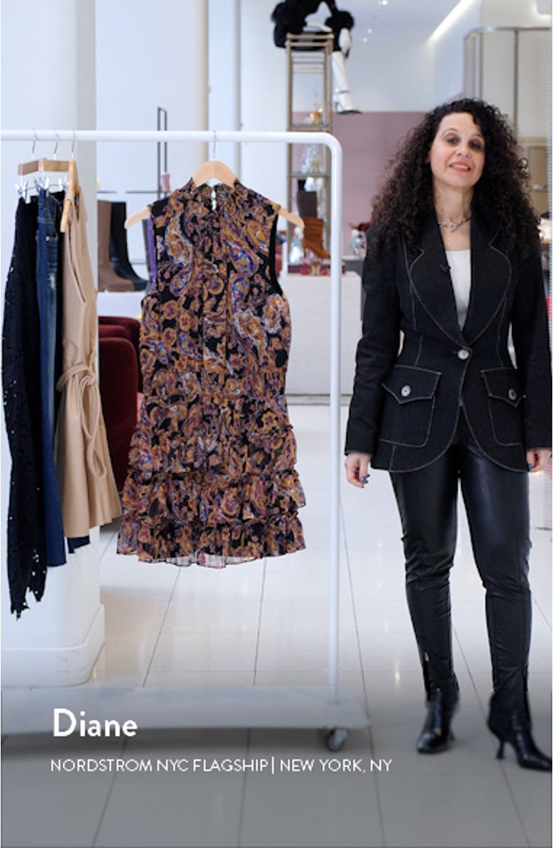 Smock Neck Sleeveless Fit & Flare Dress, sales video thumbnail