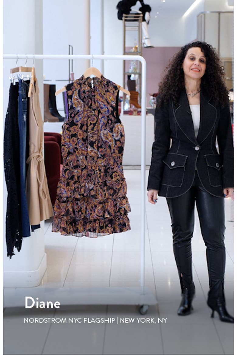 Smock Neck Sleeveless Fit & Flare Dress video