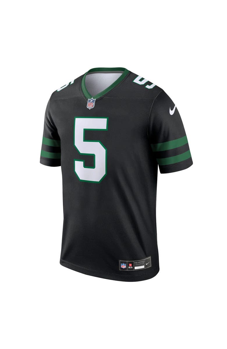 Nike Men's Nike Garrett Wilson Black New York Jets Alternate Legend Player Performance Top, Alternate, color, Black