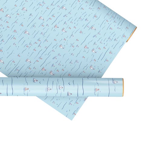 Eight Sheets Two-Sided "Sails Up" Heavyweight Gift Wrap