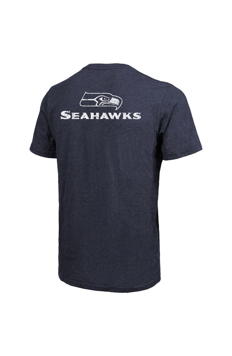 Majestic Threads Seattle Seahawks Majestic Threads Tri-Blend Pocket T-Shirt - College Navy, Alternate, color, Navy