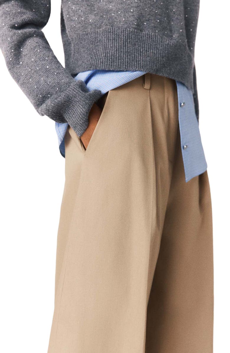 maje Cotton balloon trousers, Alternate, color, Mastic Beige