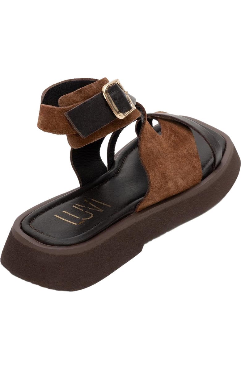 Forever & Always Shoes Minnea Suede Leather Sandal, Alternate, color, Brown Suede Leather