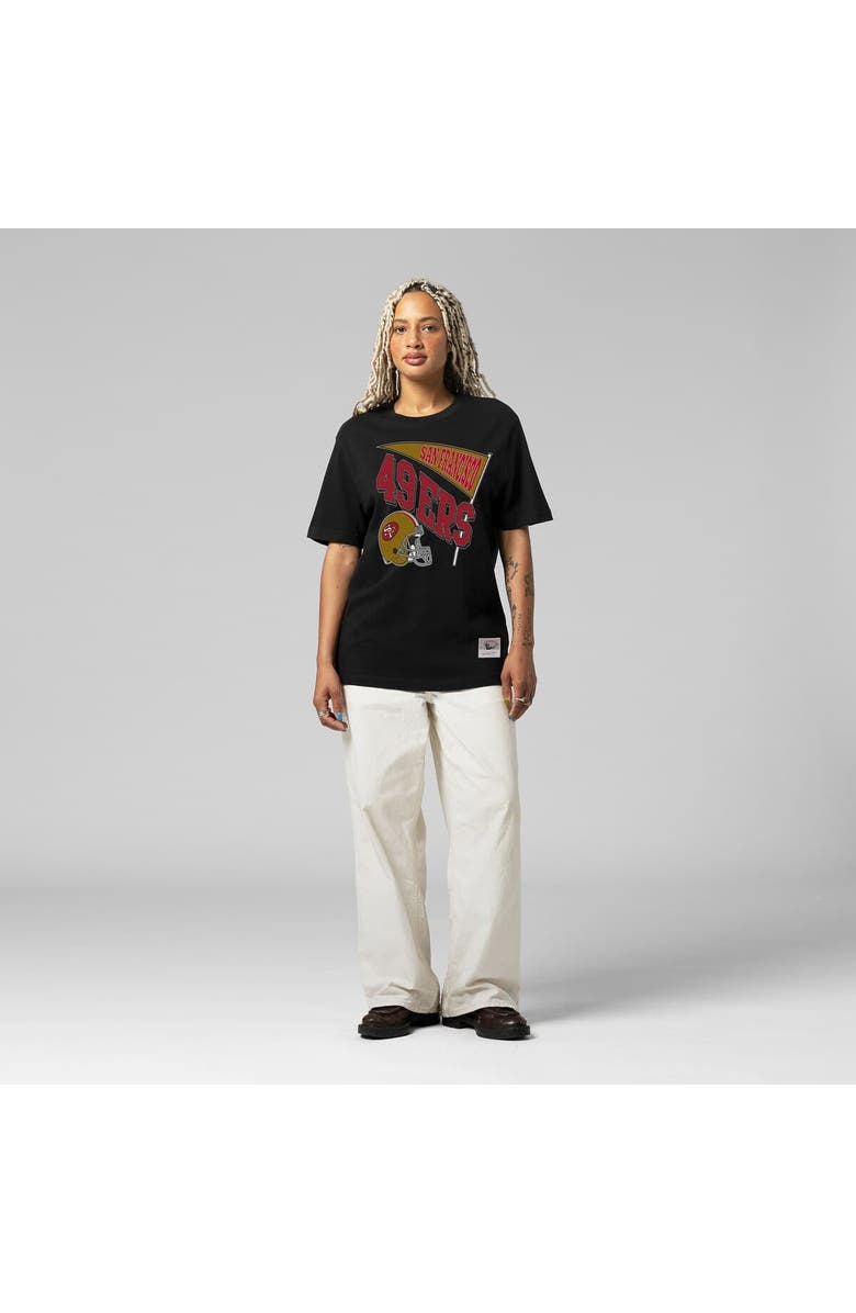 Mitchell & Ness Women's Mitchell & Ness  Black San Francisco 49ers Team Dynamic Boyfriend T-Shirt, Main, color, Black