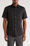 Bugatchi Miles OoohCotton® Solid Short Sleeve Button-Up Shirt
