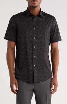 Bugatchi Miles OoohCotton® Solid Short Sleeve Button-Up Shirt