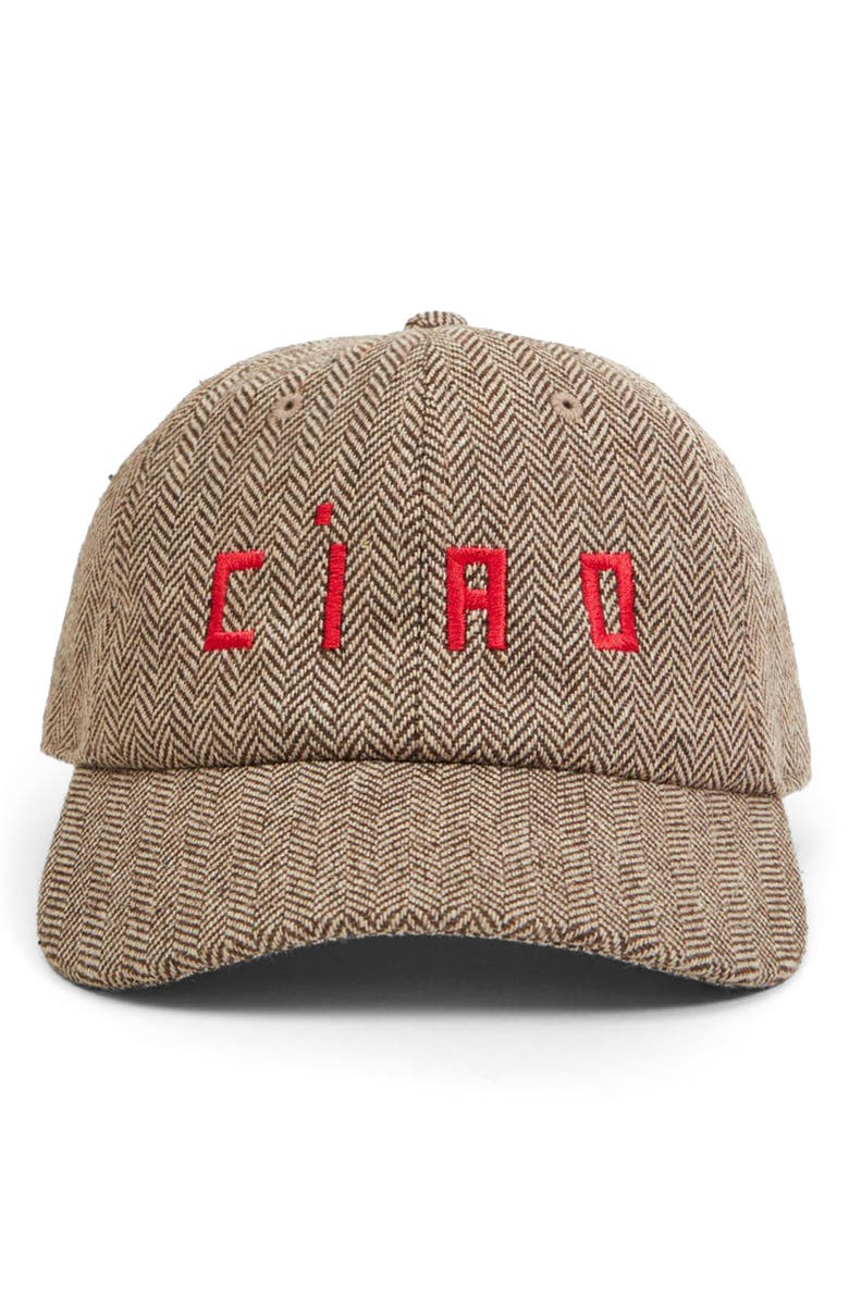 Clare V. Wool Adjustable Baseball Cap, Main, color,