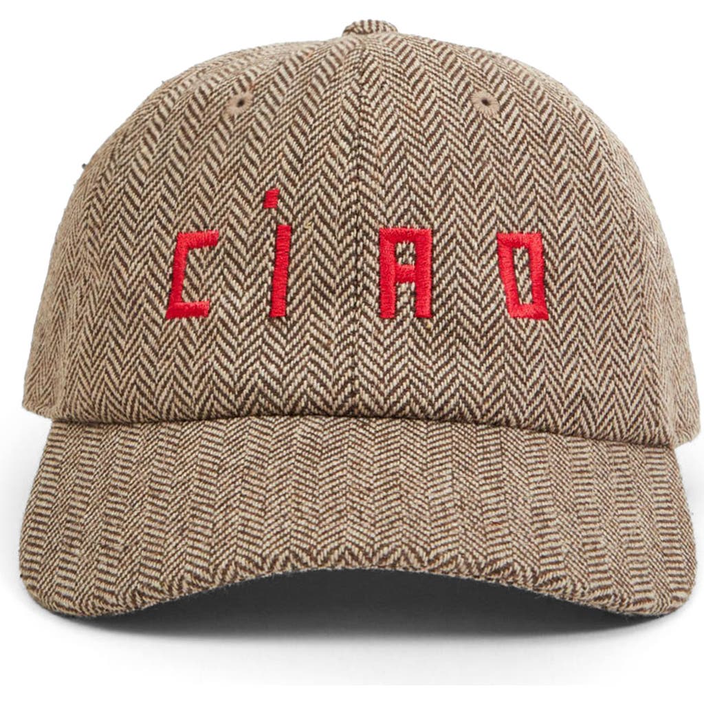 Clare V . Wool Adjustable Baseball Cap In Burgundy