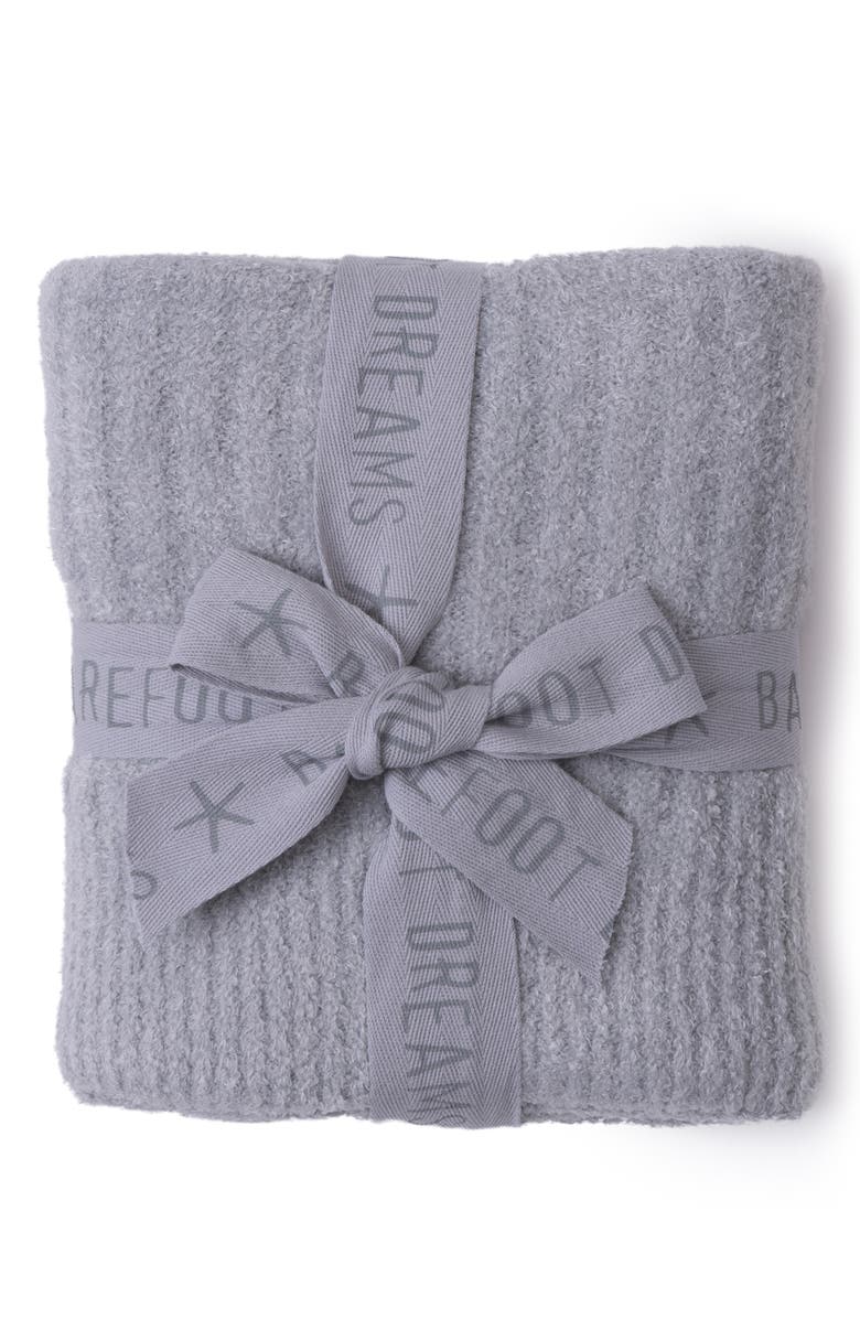 Barefoot Dreams<sup>®</sup> CozyChic<sup>™</sup> Lite<sup>®</sup> Ribbed Blanket, Alternate, color, Moonwater