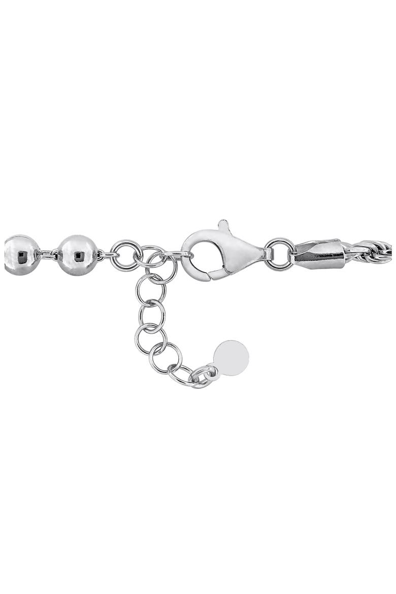 Sterling Silver 2.5mm Rope & 5mm Ball Chain Necklace & Bracelet Set, Alternate, color, SILVER