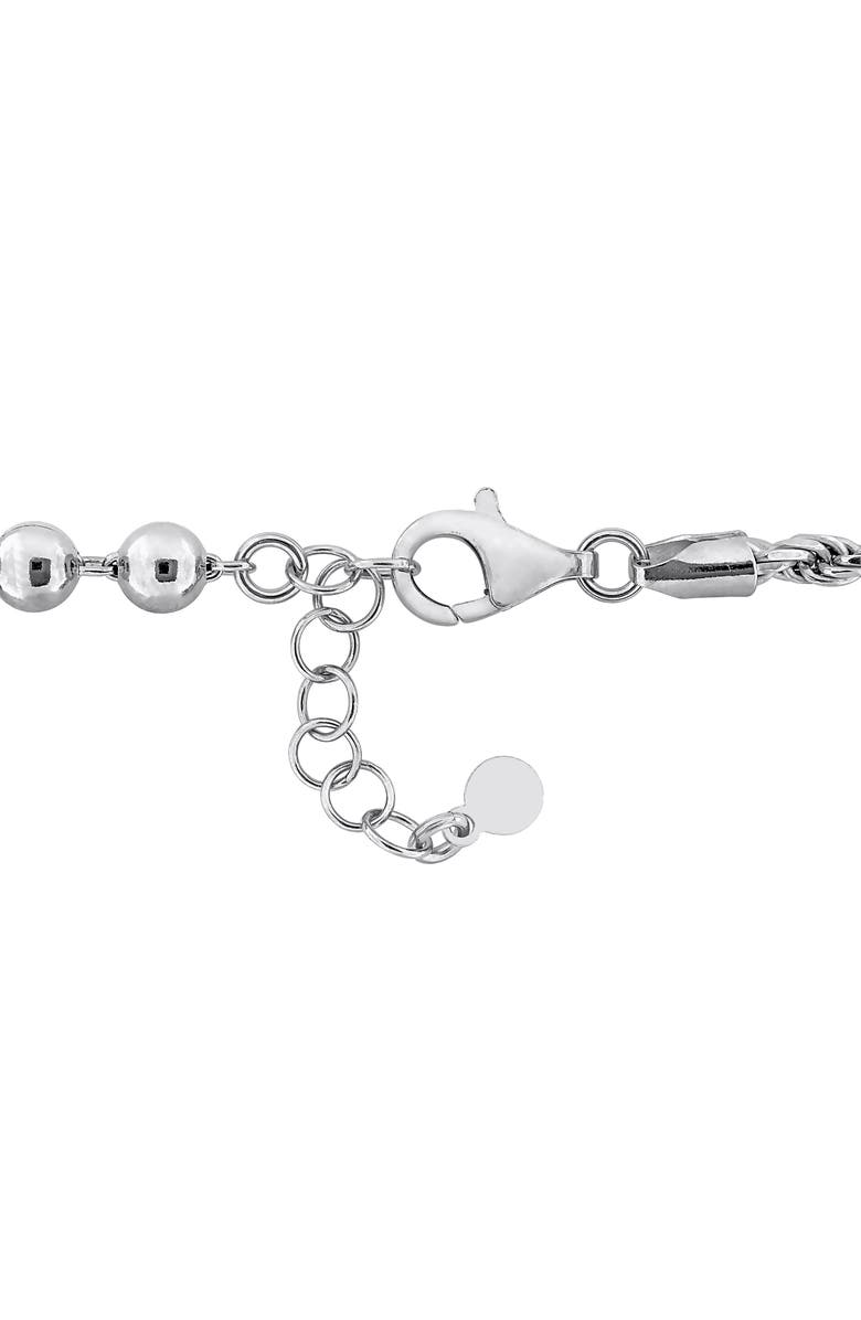DELMAR Sterling Silver 2.5mm Rope & 5mm Ball Chain Necklace & Bracelet Set, Alternate, color,