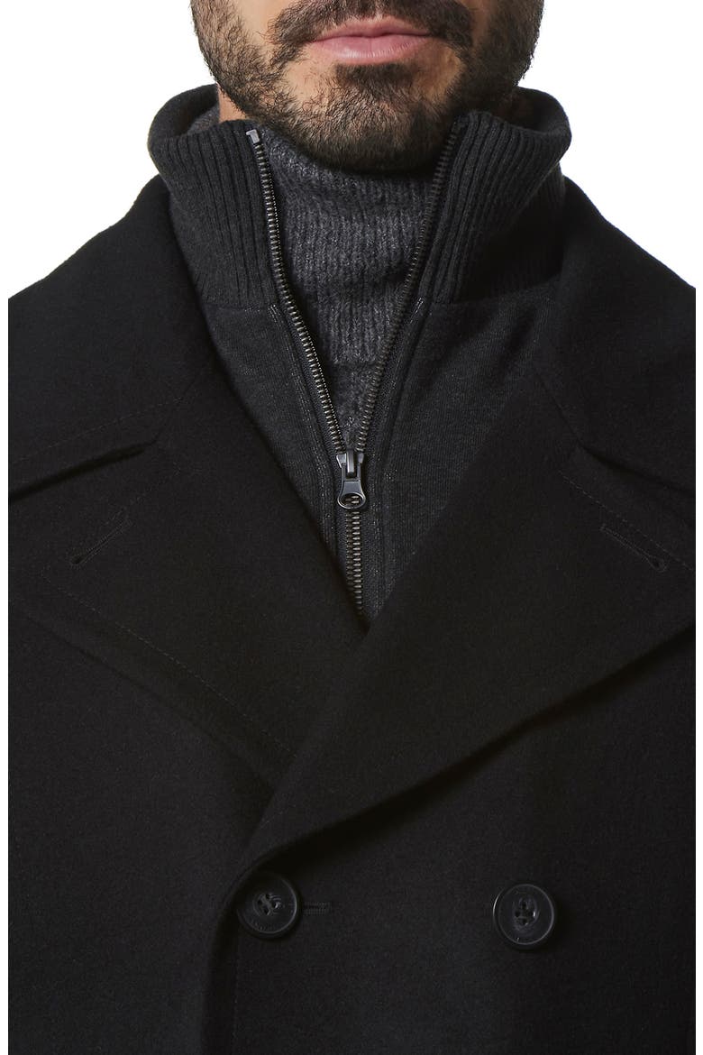 Danton Water Resistant Peacoat, Alternate, color, BLACK