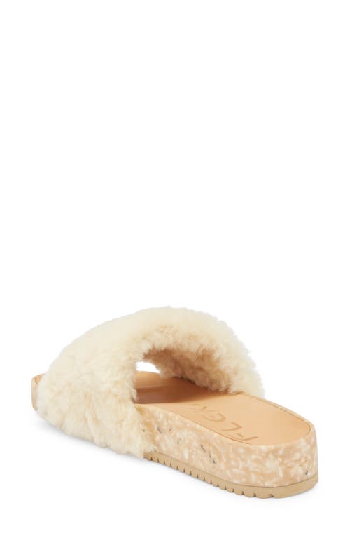 Fleks San Ysidro Genuine Shearling Slide Sandal In Neutral