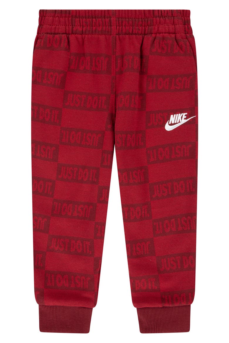 Kids' Textured Club Fleece Joggers, Main, color, GYM RED