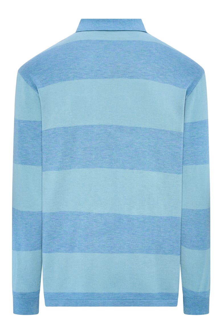 Stripe Polo Sweater, Alternate, color, PROVENCE BLUE/POLARIS BLUE