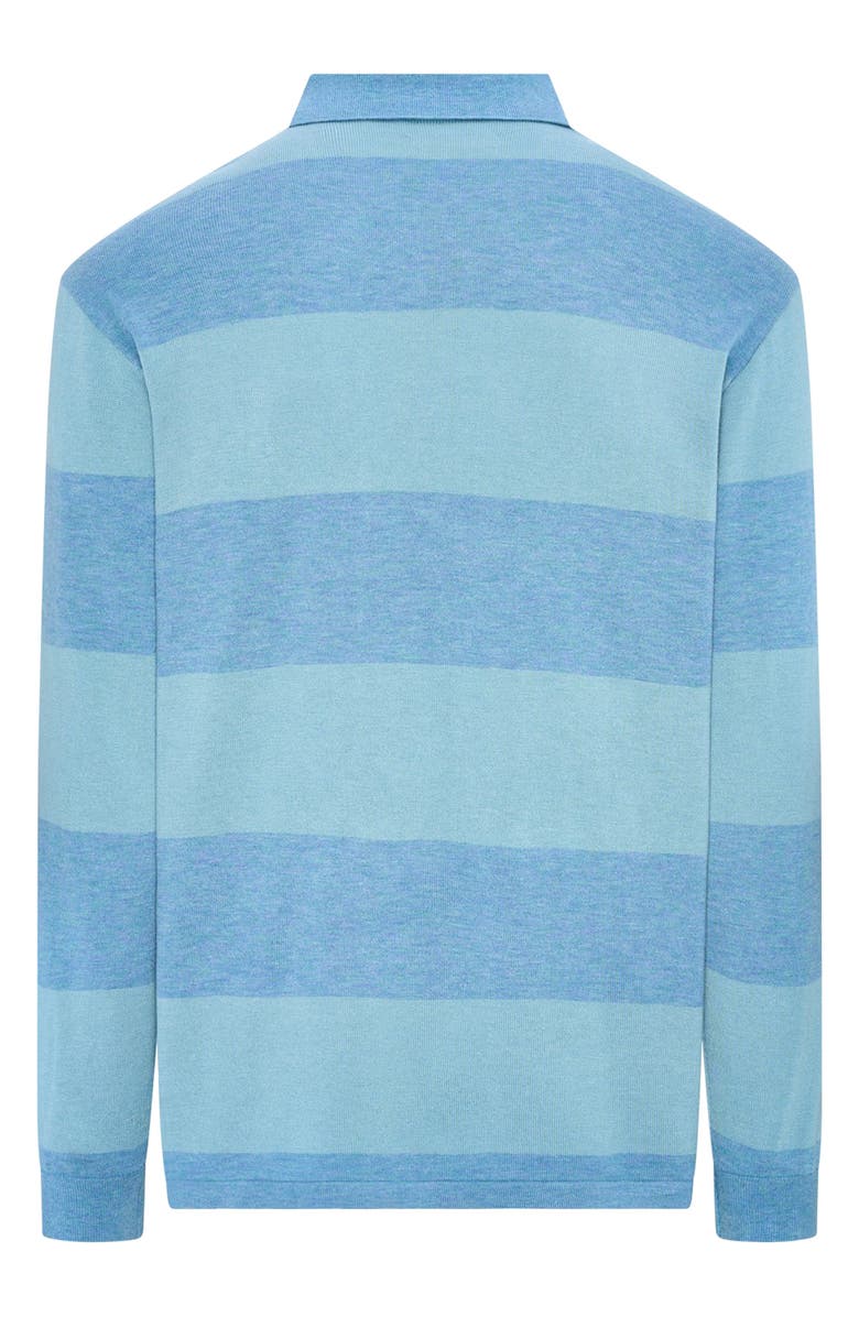Eastside Golf Stripe Polo Sweater, Alternate, color, Provence Blue/Polaris Blue