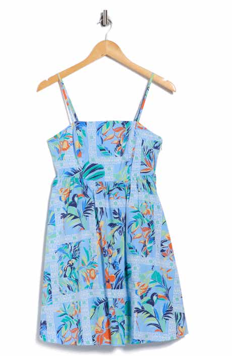 Tori Richard Block Party Fira Stretch Cotton Poplin Minidress