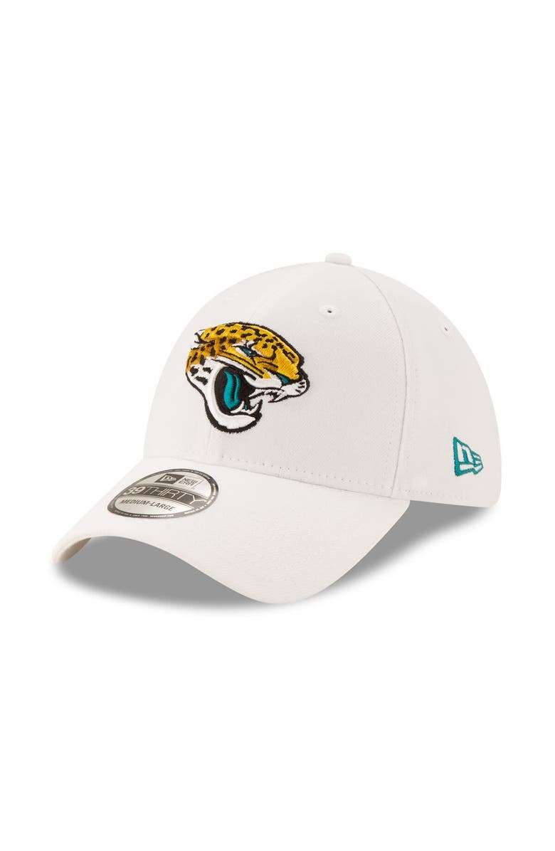 New Era Men's New Era White Jacksonville Jaguars Iced 39THIRTY Flex Hat, Main, color, White