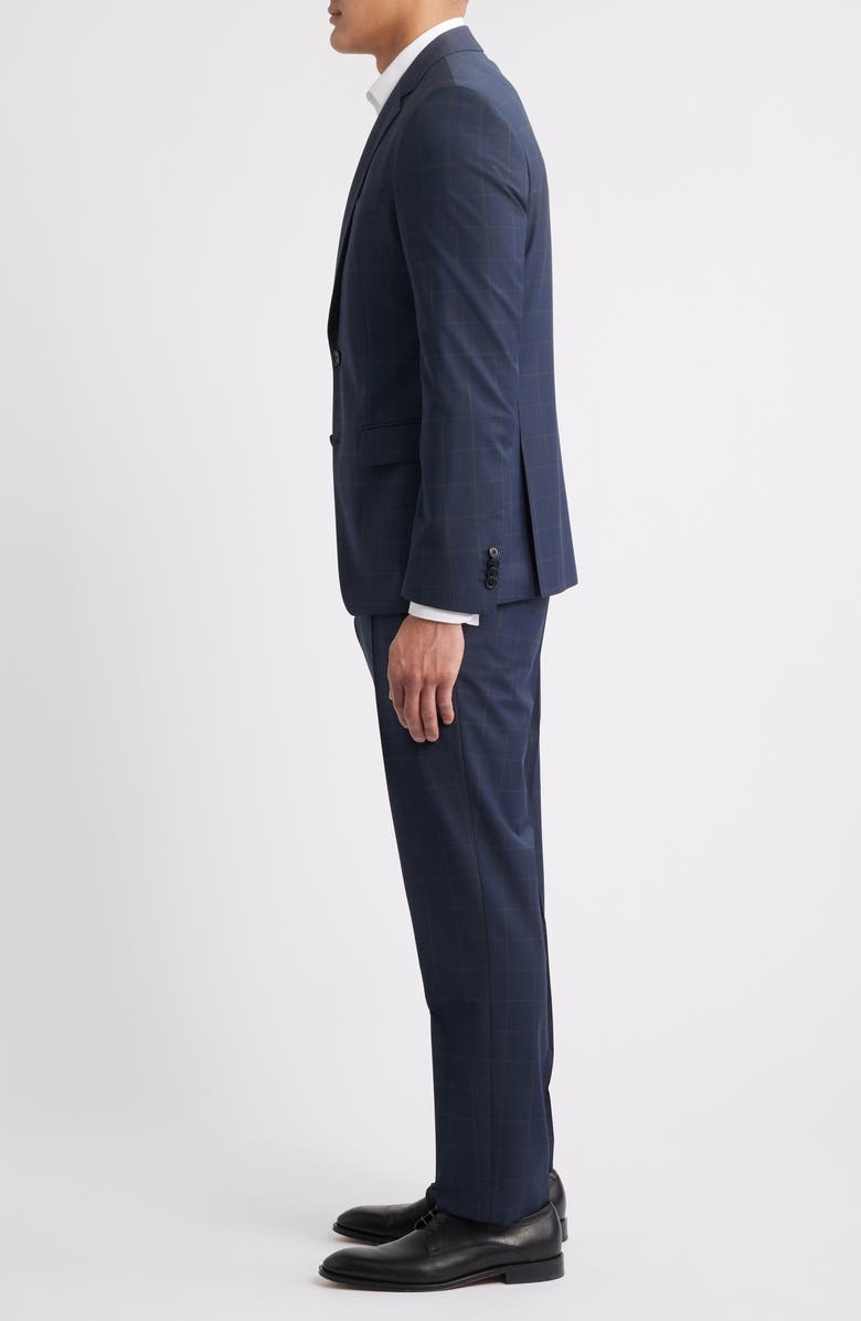 BOSS Huge Windowpane Check Suit, Alternate, color, Dark Blue
