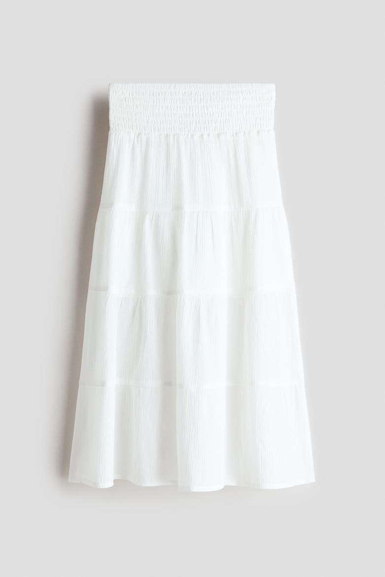 Tiered Skirt, Alternate, color, White