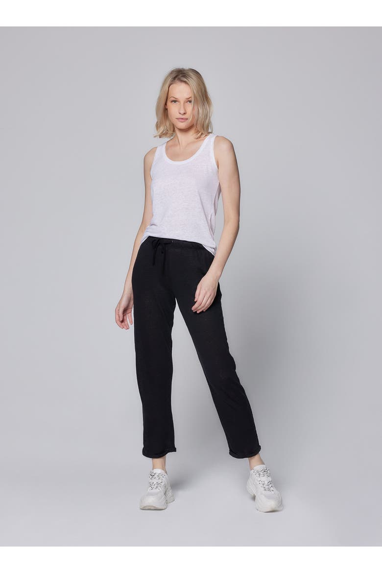 Stretch Linen Tank, Alternate, color, BLANC