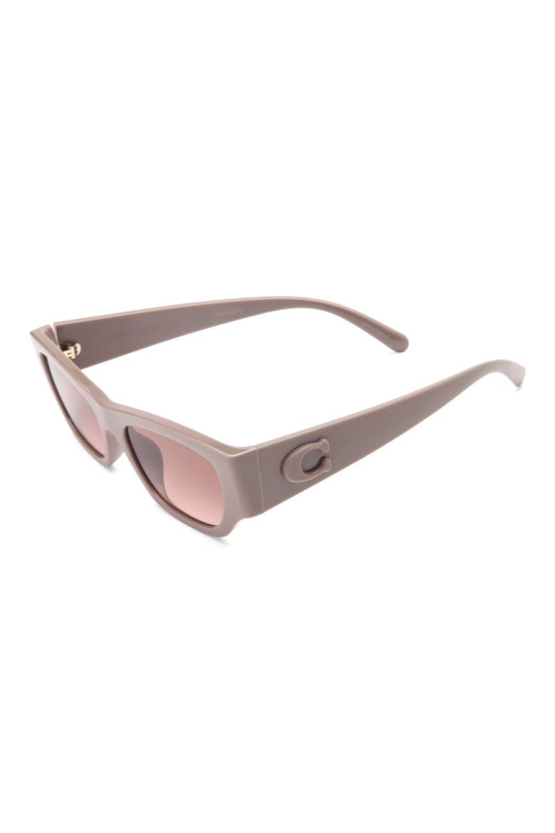 55mm Cat Eye Sunglasses, Alternate, color, LIGHT BROWN / BROWN PEACH