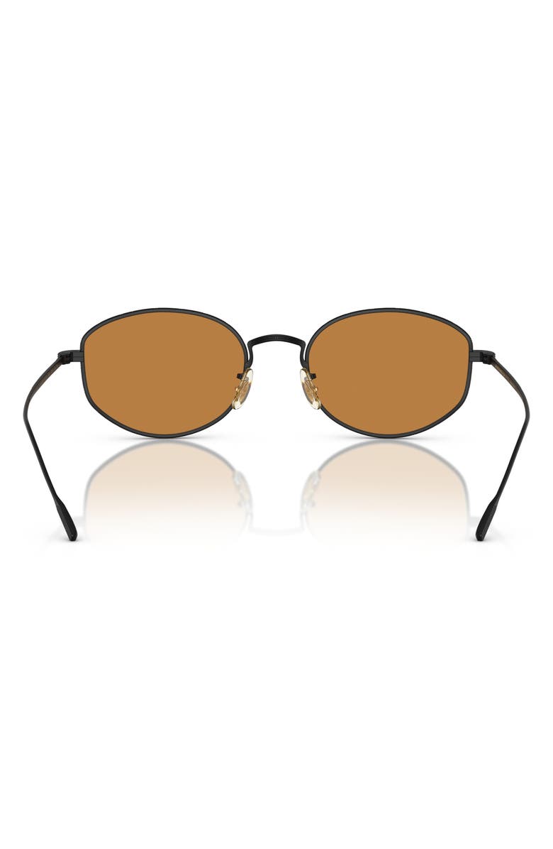 Oliver Peoples 51mm Oval Sunglasses, Alternate, color, Matte Black