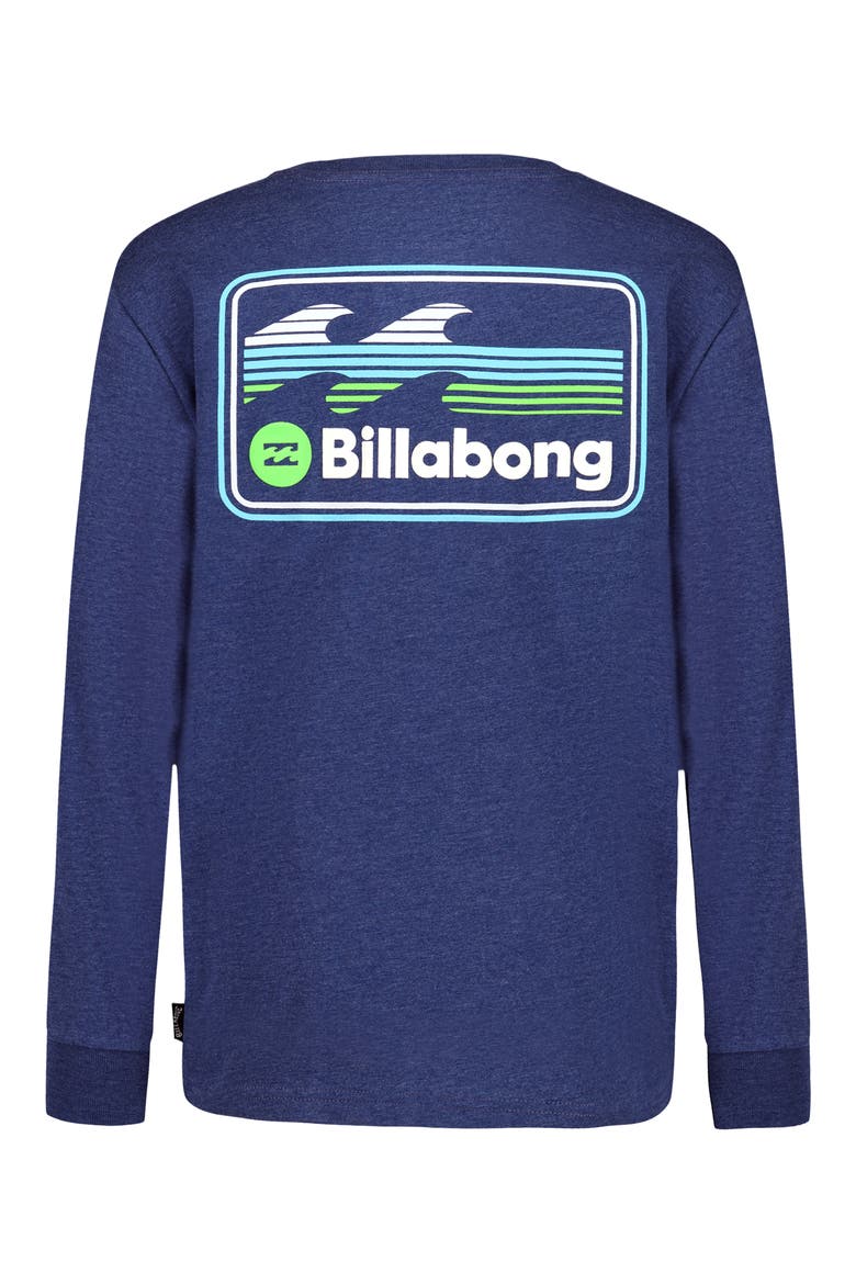Kids' Runner Graphic Long Sleeve T-Shirt, Alternate, color, DARK DENIM HEATHER