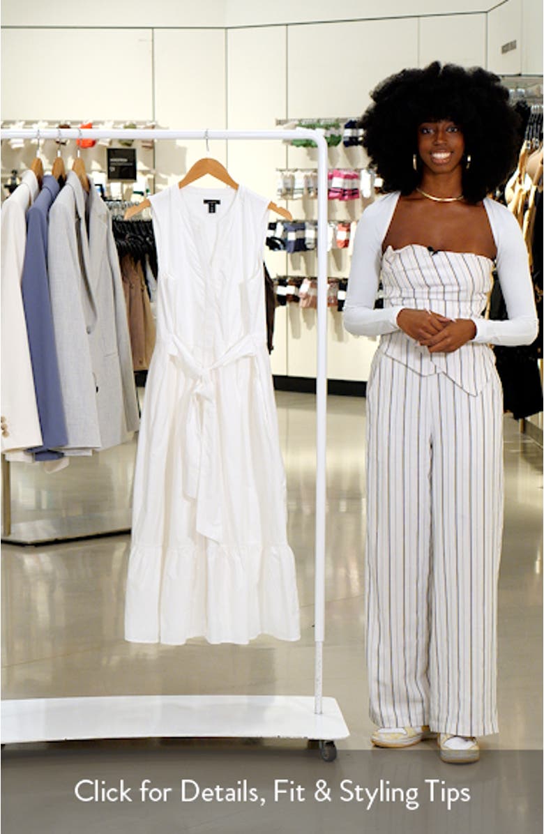 Tie Front Cotton Midi Sundress, sales video thumbnail