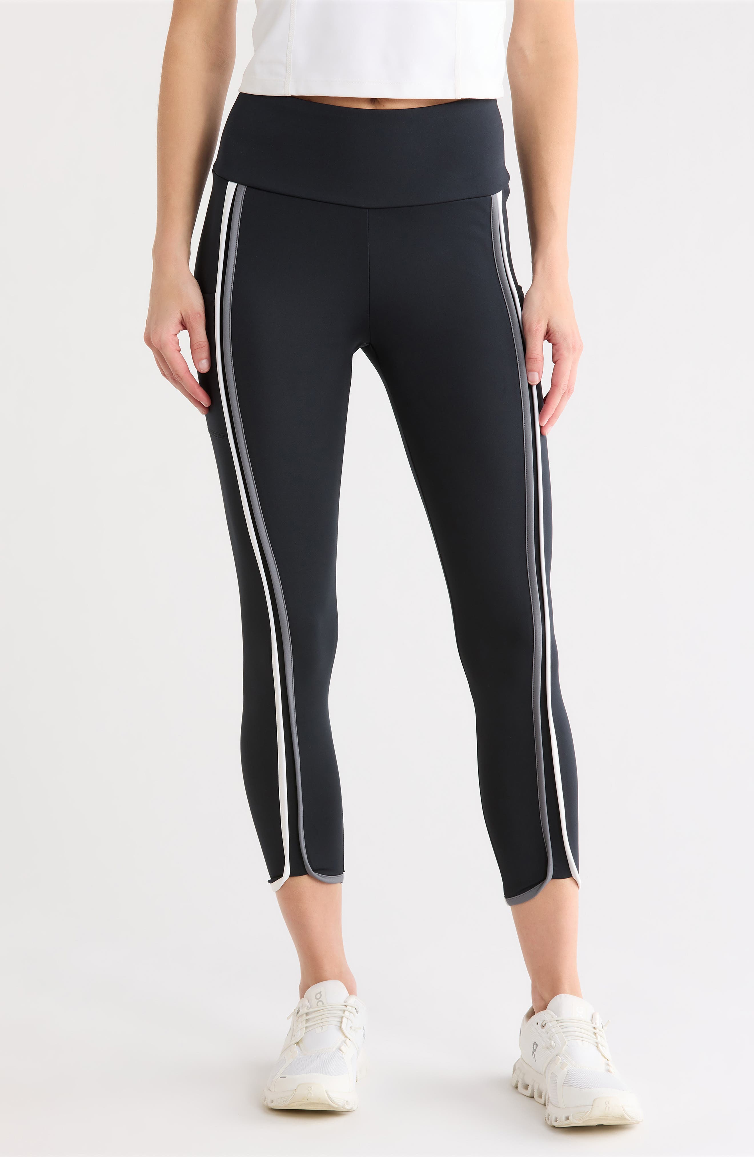 ORIGINAL PENGUIN GOLF High Waist Side Stripe Leggings