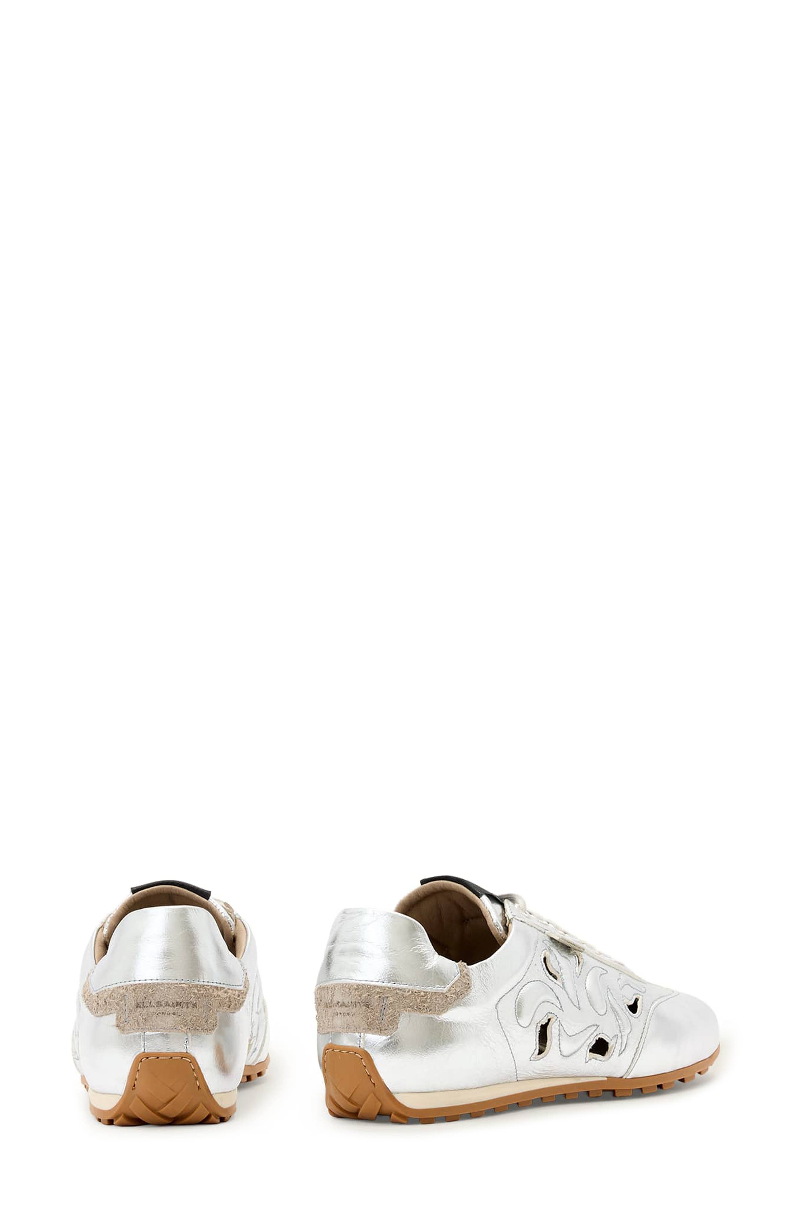AllSaints Liam Western Sneaker, Alternate, color, Silver Shine