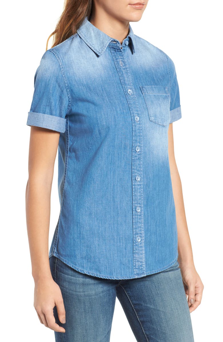AG Easton Denim Shirt, Alternate, color, 