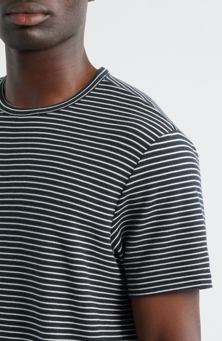 Nordstrom Feeder Stripe Cotton T-Shirt, Alternate, color, Black- White Paul Stripe