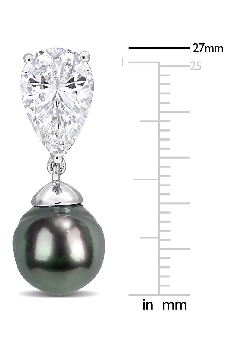Cultured Tahitian Pearl Drop Earrings, Alternate, color, BLACK