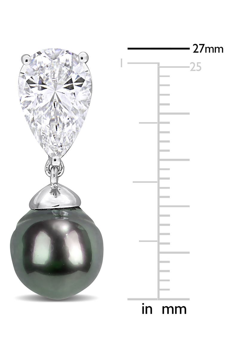 DELMAR Cultured Tahitian Pearl Drop Earrings, Alternate, color, Black