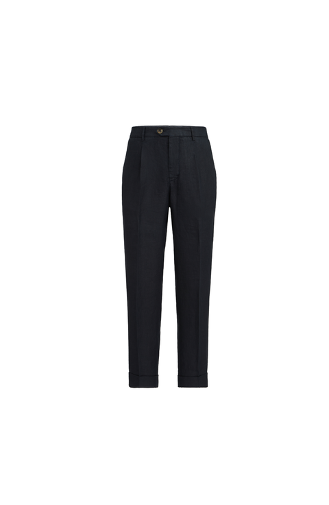 Gabardine garment dyed trousers