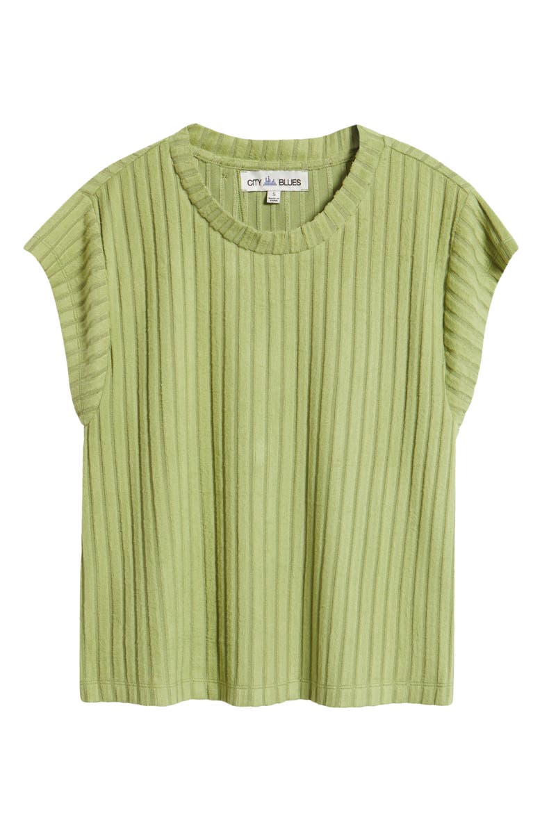 CITY BLUES Rib Knit Top, Alternate, color, Pear