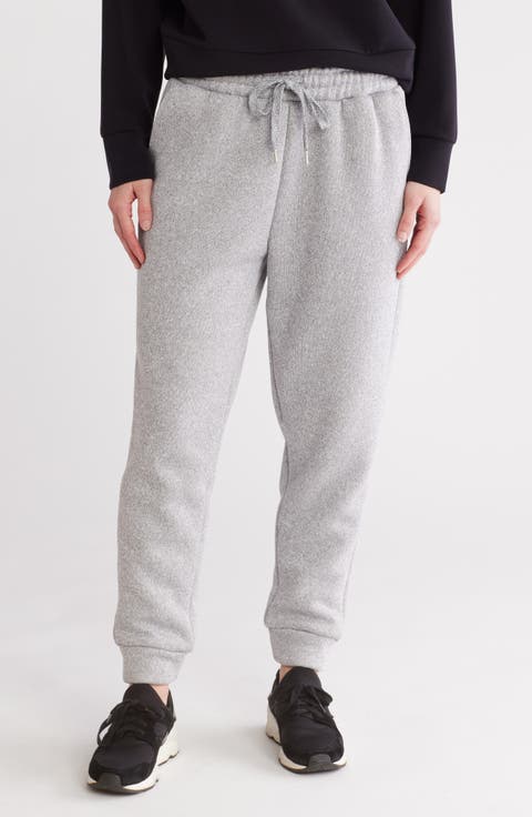 Bonded Faux Shearling Lined Joggers