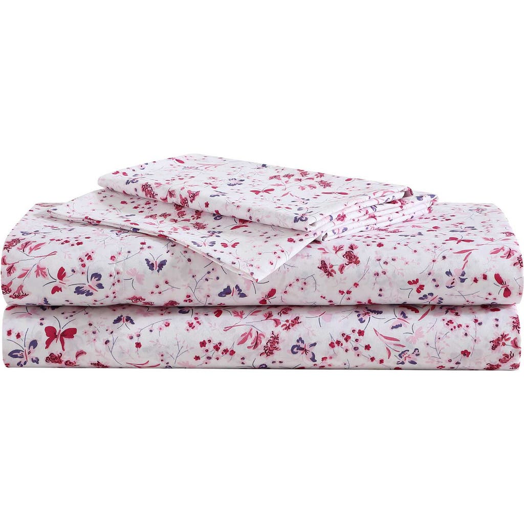 Betsey Johnson Satin 4 Piece Sheet Set, King In Pink