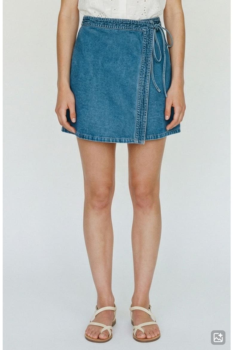 Liza Denim Wrap Miniskirt (Women) | Nordstrom