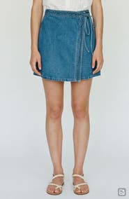 VERO MODA Liza Denim Wrap Miniskirt