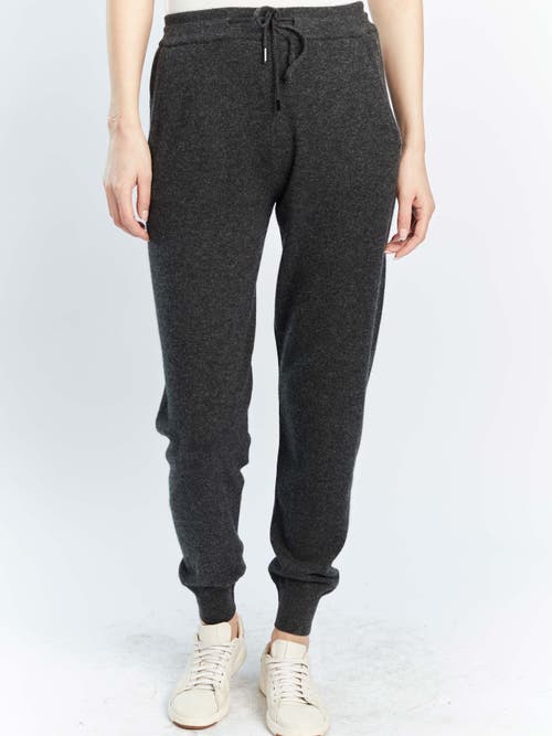 Gobi Mongolian Cashmere Cuffed Cashmere Jogger In Charcoal