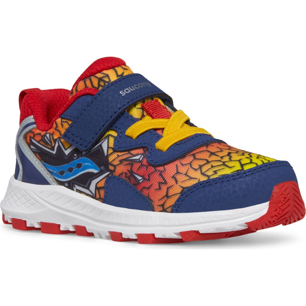 Saucony Kids' Flash A/c 3.0 Sneaker In Black/red/yellow
