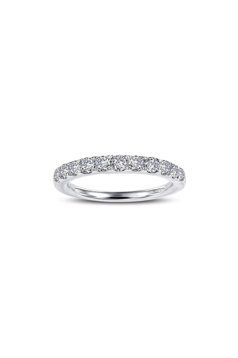 Simulated Diamond Birthstone Band Ring, Main, color, APRIL - CLEAR/ SILVER