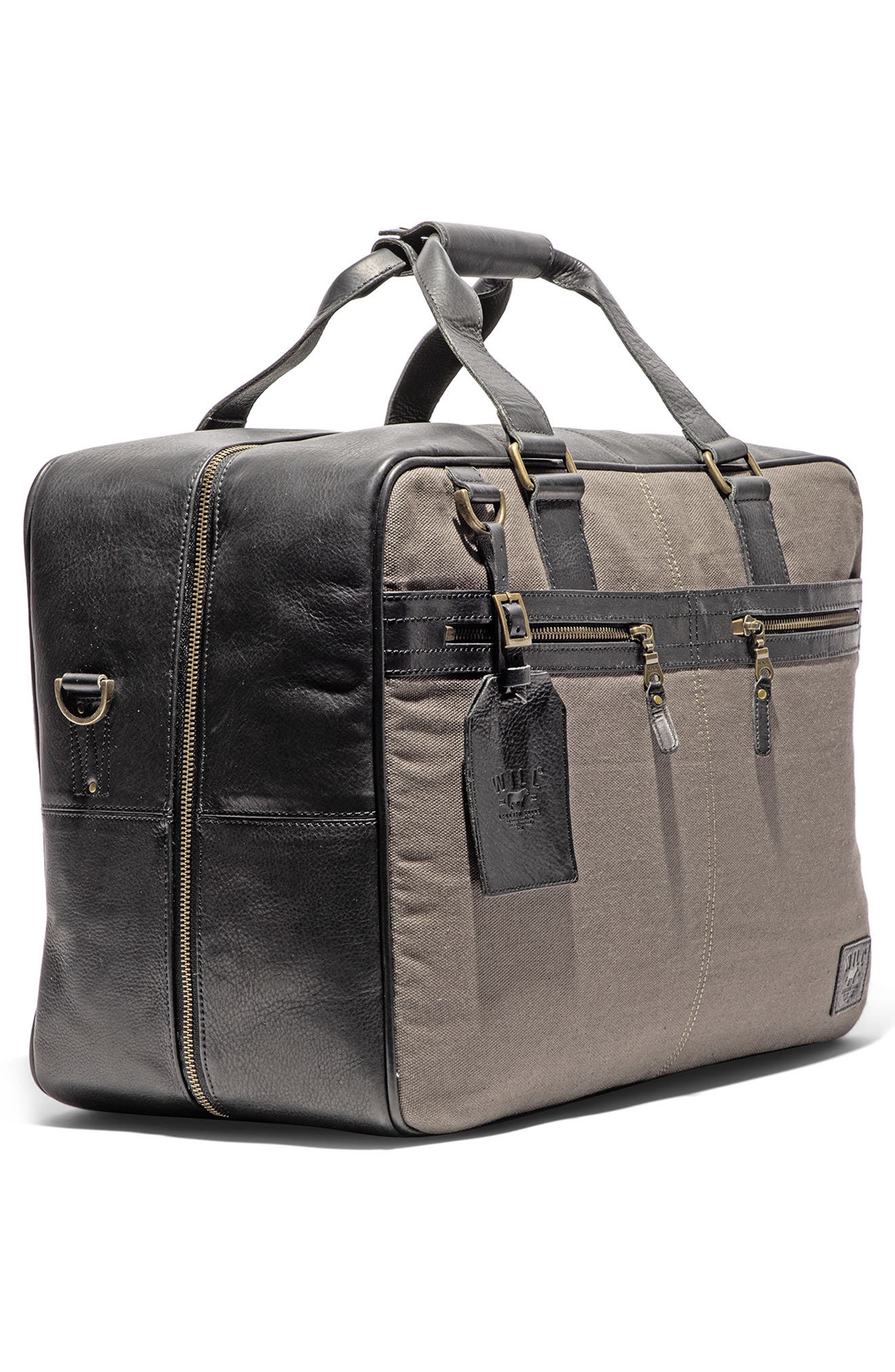 Will Leather Goods Commuter Carry-On Duffle, Alternate, color, Charcoal/ Black