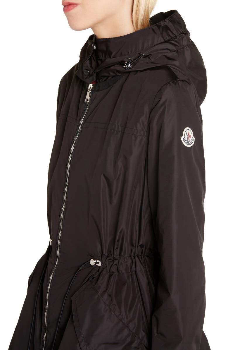 Moncler Loty Cinch Waist Rain Jacket, Alternate, color, 