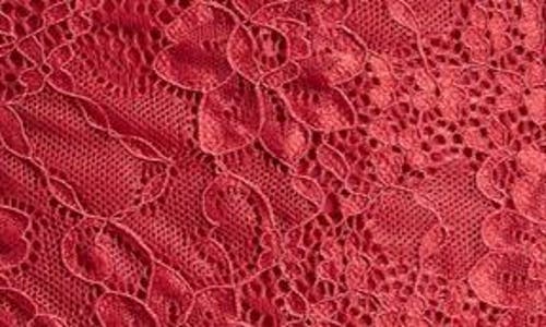 Mistress Rocks Asymmetric Stretch Lace Body-con Minidress In Red